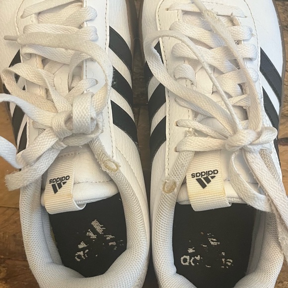Adidas White and Black Striped Sneakers - Picture 6 of 6